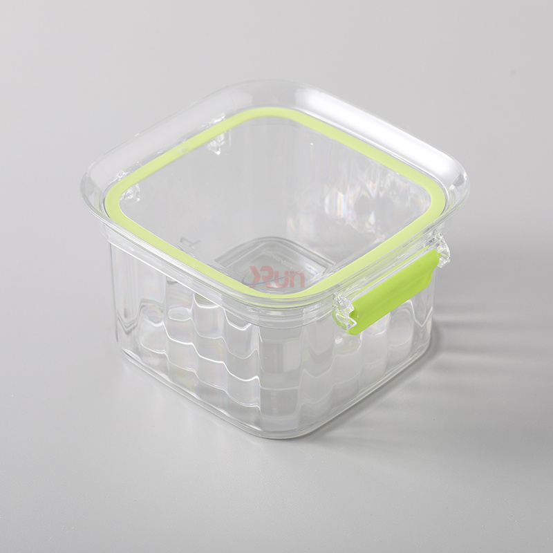 Our large square plastic jars are a great insert for the spacious flip top box, ensuring a high-capacity clear containers with lids option for bulk cake packaging.